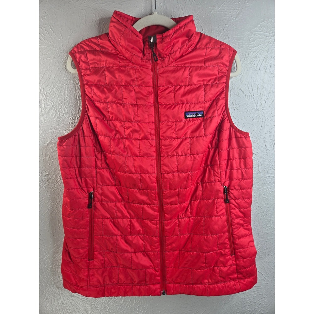 Patagonia Nano Puff Vest XL Red Quilted Insulated Full Zip Puffer Winter Outdoor